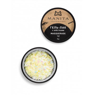 Manita Professional Гель-лак для ногтей с блёстками / Masquerade №12, 5 г