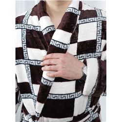 Халат Мистер клетка коричневый ИвК