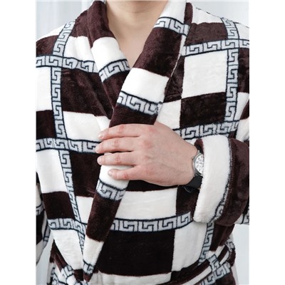 Халат Мистер клетка коричневый ИвК