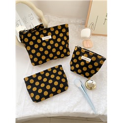 Brand golden capacious cosmetic bag, liner to go out, handheld organizer bag, small clutch bag