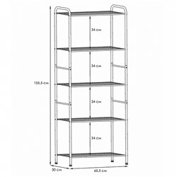 Стеллаж "Валенсия 25" (VALENCIA 25 Shelf rack) СТВ25 ГР (Графит)