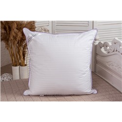 Подушка "Лебяжий пух" страйп-сатин  леб.пух, атл.кант,отстрочка,лента,сумка(Н)