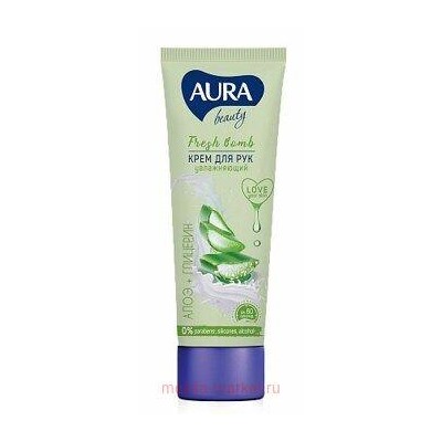 AURA Крем для рук увлажняющий с глицерином и алоэ Beauty 75 мл