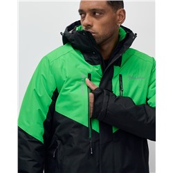 Горнолыжный костюм мужской зимний зеленого цвета 07713Z