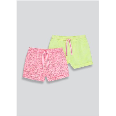 Girls 2 Pack Floral Shorts (4-13yrs)