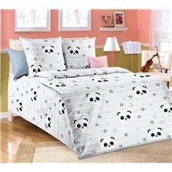 КПБ Бамбуковый мишка 1 серый поплин Текс-Дизайн