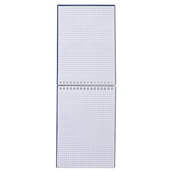 Блокнот А5 80л кл на гребне CANVAS Синий, пласт обл, бл офс