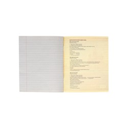 Тетрадь предметная 48 листов в линейку Calligrata, «Металл. Русский язык», обложка мелованный картон, серые листы