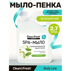 Жидкое мыло-пенка для рук для дозатора "Clean&Fresh" 2,7 л Зеленый чай