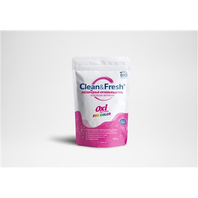 Кислородный пятновыводитель Clean & Fresh Oxi для стирки цветного белья, 1000г