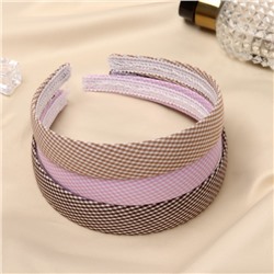 Ободок для волос «Классика», клетка, 2.5 см, МИКС