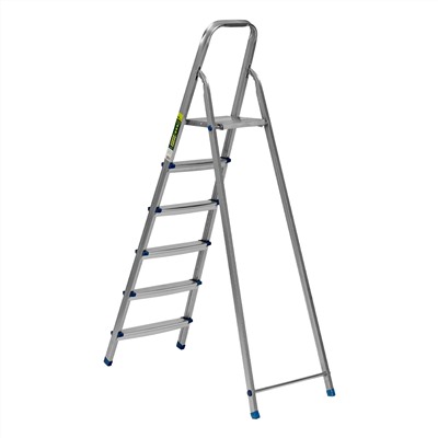 Стремянка, 6 ступеней, стальная, оцинкованная Сибртех