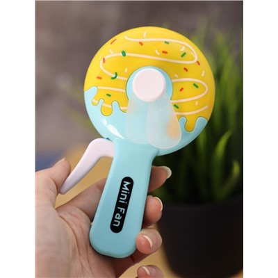 Портативный механический ручной вентилятор «Bagel», mix, шоу-бокс 24 шт.