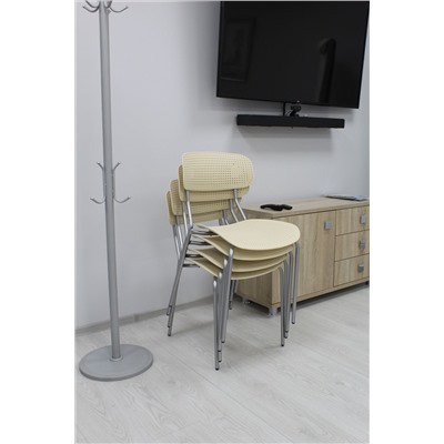 Стул офисный SHT-S85М
                        белый / бежевый / хром лак