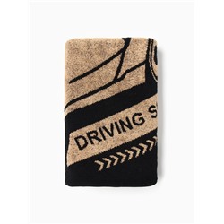Полотенце махровое Этель Street racing, 70×130 см, 100% хлопок, 420 г/м², чёрно-золотое
