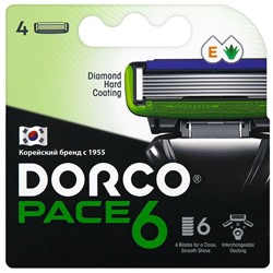 Dorco Pace 6  NEW (4 шт.), кассеты с 6 лезвиями