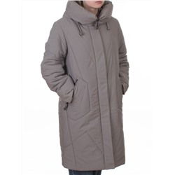 A618 GRAY/BEIGE Пальто зимнее женское (верблюжья шерсть, 120 гр. холлофайбер)