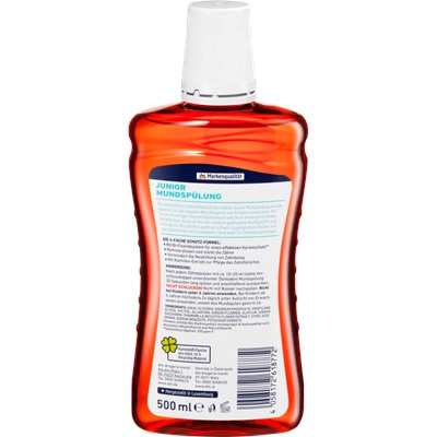 DONTODENT Junior Mundspulung Ополаскиватель для Детей с Ягодным Вкусом для Ранней Борьбы с Кариесом, 500 мл