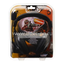 Наушники с разъемом для компьютера SmartBuy COMMANDO рег. громкости/кабель 2.5м