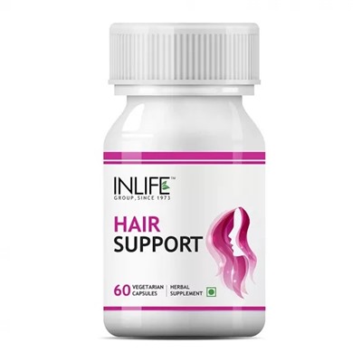 Капсулы для волос (60 кап, 500 мг), Hair Support, произв. INLIFE