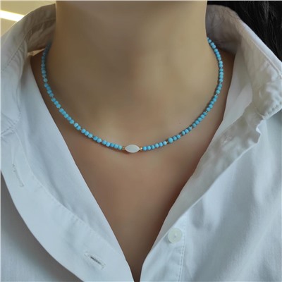 Сет 4 украшения из турквинита, варисцита, перламутра