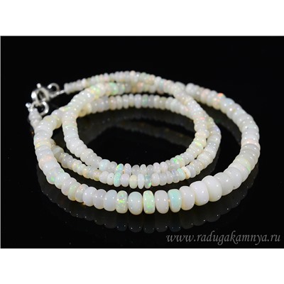 Колье натуральный опал, 46см, 9,3г