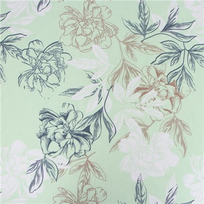 Простыня  1,5сп Экономь и Я Symphony:green, 150*215±3 120 гр/м2,100%хлопок,бязь