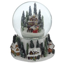 GAEM Фигурка декоративная "Рождество" в стекл шаре (свет, муз, вьюга, 3хAAA), D 15 см, L13 W14 H16 см