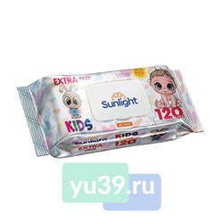 Салфетки детские влажные SUNLIGHT BABY. ECO, Зайчик 120 шт