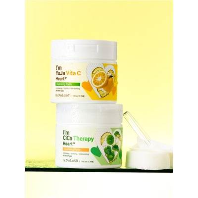 Dr.MeLoSo Очищающие пэды с витамином С / I'm Yuja Vita C Heart Cleansing Pads, 190 мл