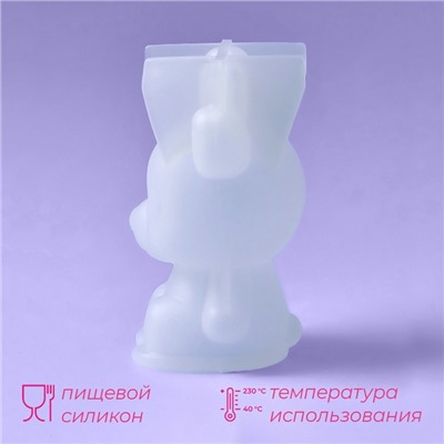 Молд для заливки «Оленёнок», силикон, 6×3×6 см, прозрачный
