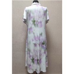 Платье Bazalini 4879 бело-зеленое-розовое