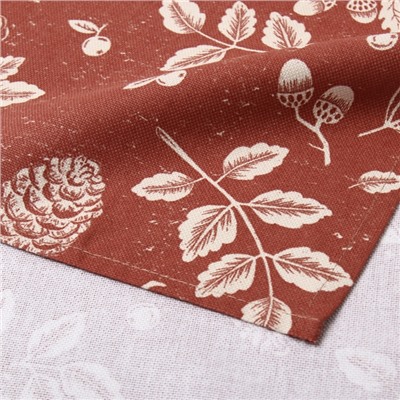Полотенце новогоднее "Этель" "New Year's plants" 40х73 см, 100% хл, рогожка 186 г/м2