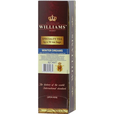 WILLIAMS. В конвертах. Травяной карт.упаковка, 50 пак.