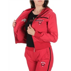 9601 RED/BLACK Костюм спортивный тройка женский (100% полиэстер )