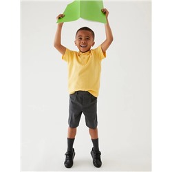 2pk Boys' Front Pleat School Shorts (2-14 Yrs)