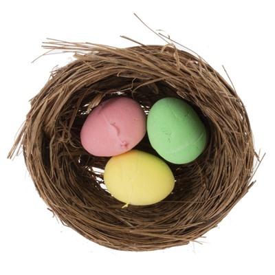 GAEM Изделие декоративное "Гнездо пасхальное" (блок 12 шт), L6 W6 H2 см, 3в.