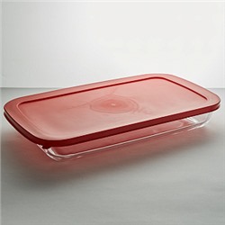 Форма д/запекания из термостекла РК-0049/2 Забава 3л с крышкой 402х246х52 (6)