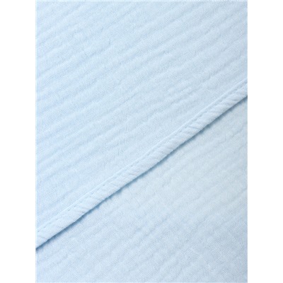Полотенце - уголок муслиновое Крошка Я, 75×75 см, 100% хлопок, 120 г/м², голубое