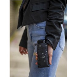 L501-4409 GlitterStarsblack (Блестящие звезды) Зонт женский механика Fulton