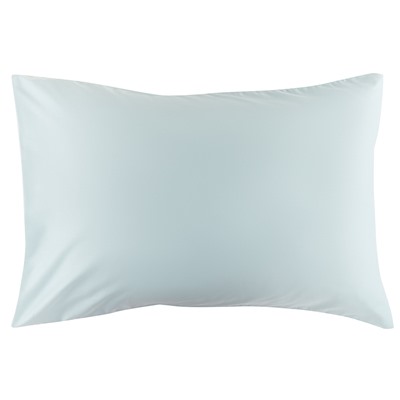 Набор из двух наволочек из сатина голубого цвета из коллекции Essential, 50х70 см
