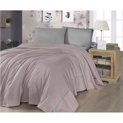 2 сп. Летнее Постельное Белье с Вафельным Покрывалом 230x250 см PRIVATE PIQUE SET - First Choice