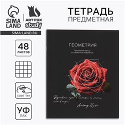 Тетрадь в клетку, предметная, 48 л.,на скрепке, А5 «Силуэт. Геометрия»