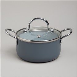 КАСТРЮЛЯ AGNESS С АНТИП. ПОКР.  И СТЕКЛ. КРЫШКОЙ 950 МЛ, 14*7 СМ