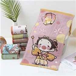 Gauze cartoon children's sweat towel, wholesale