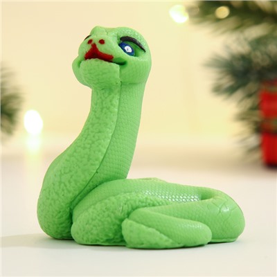 Фигурное мыло «Змейка Апельсинка» зеленое, 60 г