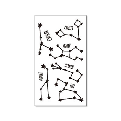 TTHC-432 Временная татуировка Созвездия Зодиака, 10,5х6см