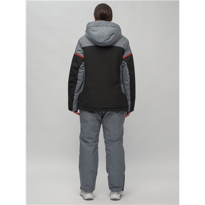 Горнолыжный костюм женский большого размера черного цвета 02272-3Ch