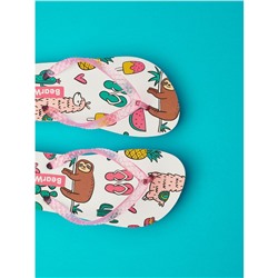 Сланцы «Ленивец и лама» детские