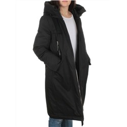 2316 BLACK Пальто зимнее женское (200 гр. холлофайбера)